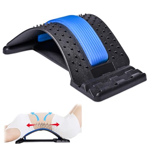 JUMPOW Back Stretcher for Lower Back Pain Relief,3 Level Lumbar Board - color: Black, Blue-3 Level