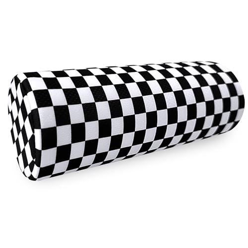 Neck Roll Pillow for Sleeping,Ergonomic Cylinder Tube Pillows for Cervical Spine and Neck Support,Versatile Roll Pillow for Bed,Office,and Travel,Memory Foam Bolster with Washable Cover - color: White