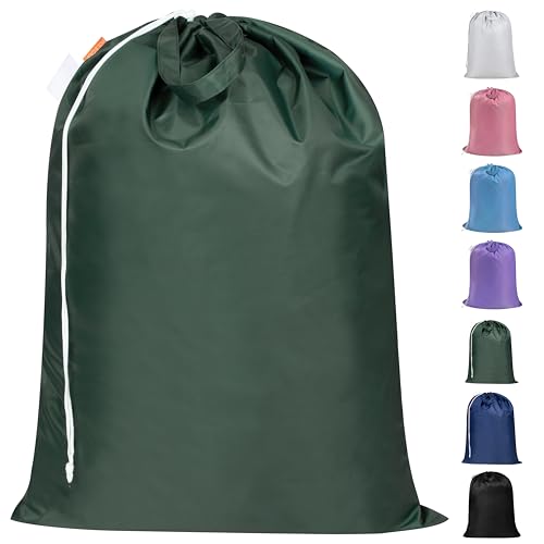 Polecasa Extra Heavy Duty Laundry Bag with Handles, Green, 28x36" - color: Green, size: 28" x 36" | 1 Pack