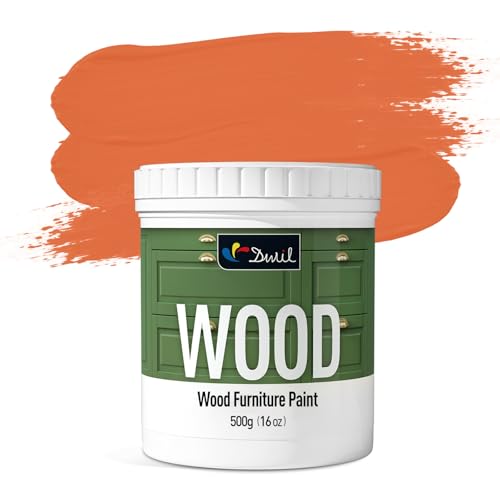 DWIL Matte Finish Furniture Paint - 16 Oz Wood Paint for Cabinets, Doors, Tables, and Dressers Refinishing - Water-Based, Non-Toxic & Odorless, Easy to Apply(Carrot Orange)-Without Tools - color: Carrot Orange, size: 16 Ounce (Pack of 1)