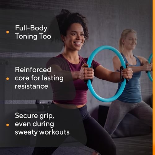 Pilates Ring Circle, Magic Circle Pilates Ring, Inner Thigh Exercise Equipment, Fitness Rings for Women, Thigh Master Inner Thigh Exerciser, Yoga Ring Pilates Equipment for Home Workouts - color: Ocean Teal