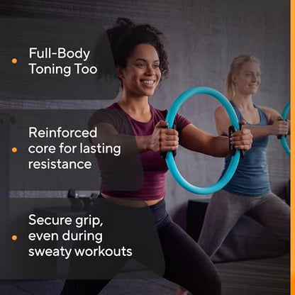 Pilates Ring Circle, Magic Circle Pilates Ring, Inner Thigh Exercise Equipment, Fitness Rings for Women, Thigh Master Inner Thigh Exerciser, Yoga Ring Pilates Equipment for Home Workouts - color: Ocean Teal