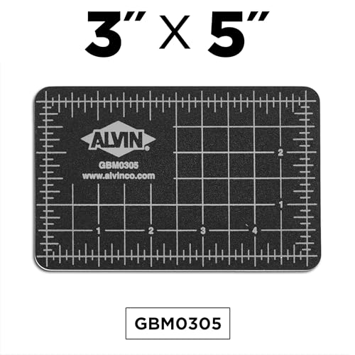 ALVIN GBM Self-Healing Cutting Mat 3.5 x 5 inch | Double-Sided Green/Black | 5-Layer Gridded Surface for Arts, Crafts and Sewing - Model GBM0305 - size: 5.5"L x 3.5"W