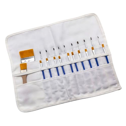 Funny live Paint Brush Holder Art Supplies, Artist Brush Holder & Storage Organizer Roll-Up Case Bag, Protect Acrylic Oil Watercolor Paintbrushes (White 22 Slot Pockets) - color: White 22 Slot Pockets