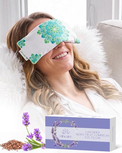 Hihealer Lavender Eye Pillow for Relaxation, Yoga, Sleep, Weighted Eye Mask - color: Sage Green