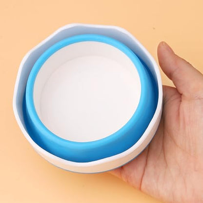 3 Pcs Collapsible Paint Brush Washer Silicone Portable Painting Water Cup Mini Foldable Washing Bucket Brush Holder Organizer Cleaner for Watercolor Oil Painting