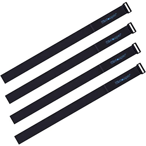 Wisdompro Extra Large 4 Pack 2 x 60" Hook & Loop Tie Down Straps Heavy Duty - size: Extra Large 4 Pack, 2 x 60 Inch