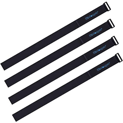 Wisdompro Extra Large 4 Pack 2 x 60" Hook & Loop Tie Down Straps Heavy Duty - size: Extra Large 4 Pack, 2 x 60 Inch