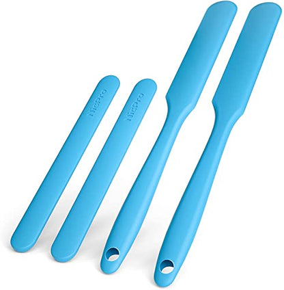 Nicpro Silicone Stir Sticks Kit - 2 PCS Resin Popsicle Sticks & 2 PCS Spatula Scraper for Mixing Resin, Wax, Paint, Epoxy, DIY Crafts