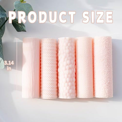 TAINSKY 5 pcs Polymer Clay Texture Roller, Pottery Stamps for Polymer Clay Earrings Jewelry, Embossing Pottery Texture Rollers for Jewelry Making（Textures） - color: Style A Set