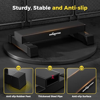 Upgraded Calf Raise Bar for Home Gym Workouts, Standing Calf Raise Machine for Calf Stretching, Squating, Foot Stretching, Anti-Slip Solid Calf Block, Ankle Calf Stretcher. - color: Black