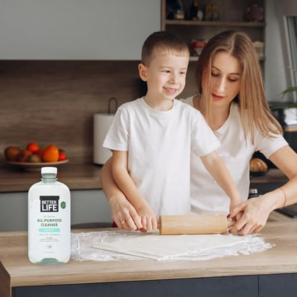 Better Life All Purpose Cleaner - Multipurpose Home and Kitchen Cleaning Spray for Glass, Countertops, Appliances, Upholstery & More - Multi-surface Spray Cleaner - 24oz (Pack of 2) Unscented - size: 24 Fl Oz (Pack of 2)