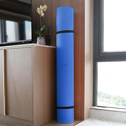 Hatha Yoga Large TPE Yoga Mat 6'x4'x1/2" Extra Thick Non-Slip Exercise Mat - for Yoga Pilates & Home Gym Workouts - color: Blue