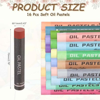 MECCANIXITY Soft Oil Pastels, Oil Pastel Crayons Vibrant Color Blendable Art Supplies for Painting Drawing Blending Painting Artists Beginners Professional(Brown, Pack of 16) - color: Brown