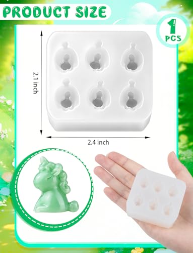Mini Cute Tiny Unicorn Figurines Silicone Mold | Micro Dollhouse Animal Epoxy Casting Mold Realistic Shapes for DIY Resin Art Fairy Garden Miniatures Landscape Crafts Decor - color: 1 Pc Unicorn White