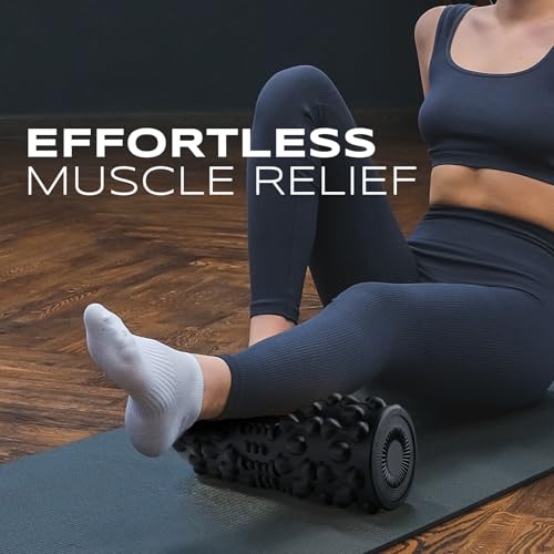PURSONIC Vibrating Foam Roller – Deep Tissue Massage for Muscle Recovery – 5 Intensity Levels, USB Rechargeable, Durable & Lightweight Design
