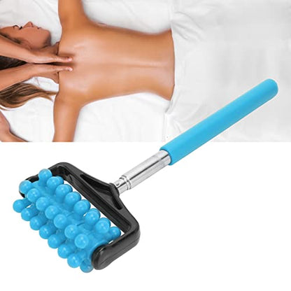 Ymiko Telescopic Massage Stick for Men and Women – Granular Body Roller for Neck, Back, Legs, Sky Blue