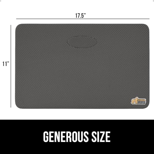 GORILLA GRIP® Extra Thick Foam Kneeling Pad for Gardening, 17.5x11 Charcoal - color: Charcoal