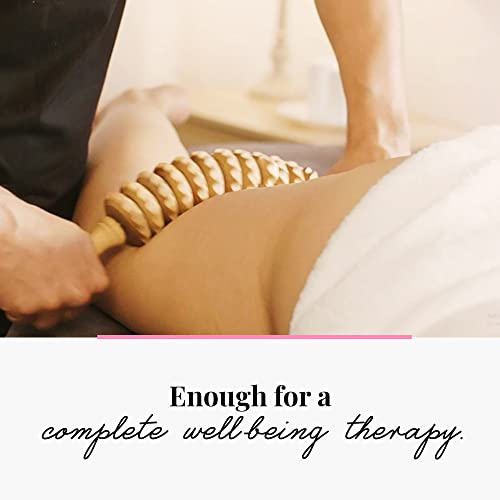 tuuli Wooden Massage Roller for Waist and Thigh, Multi-Functional Body Roller for Cellulite Reduction and Muscle Tension, Natural Massager for Women and Men (Curved)