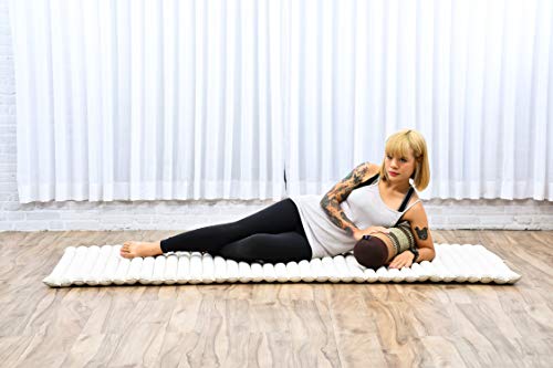 Leewadee Small Yoga Bolster – Shape-Retaining Cervical Neck Roll, Tube Pillow for Comfortable Reading, Kapok Filling, 22 x 6 x 6 inches - color: Sf10 - Brown