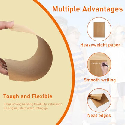 Guakicae 100 Sheets Brown Cardstock 8.5 x 11 Certificate Paper 110lb | Heavyweight Paper Flat Card Stock for DIY Wedding Invitations, Thank You Cards, Birthday, Festival Blessings - color: Brown, size: 8.5x11-100pcs