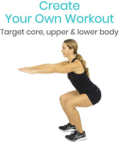 Vive Body Weight Exercise Poster - Workout for Home Gym Laminated Chart