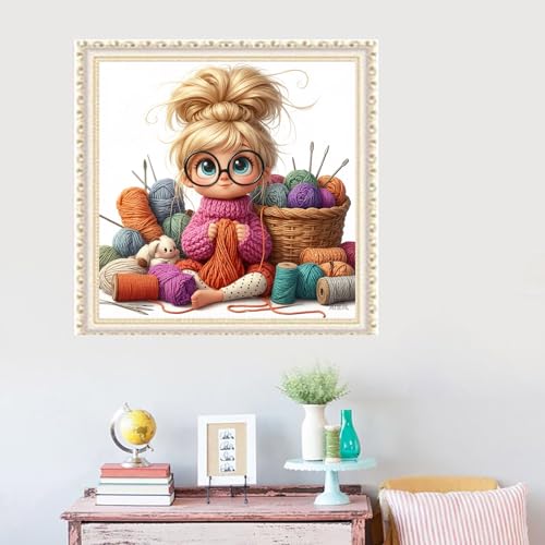 NDNXYXGS Girl Paint by Numbers Kit for Adults,Woolen DIY Painting Kits on Canvas, Color by Numbers,Large Adult Paint by Number for Gifts,Home Wall Decor. - color: Girl