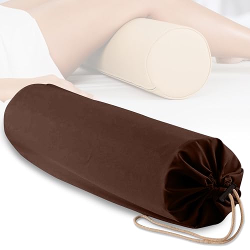 NRG Microfiber Bolster Covers Round Massage Bolster Pillow Covers - 6" x 27" - 100% Polyester Microfiber - Soft & Durable - Protection from Stains & Oil - Drawstring Closure (Dark Chocolate) - color: Dark Chocolate, size: 6" x 27"
