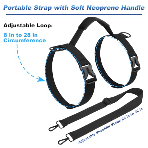 Cosmos Portable Yoga Mat Strap Mat Sling Picnic Blanket Strap with Adjustable Shoulder Strap & Handle for Festivals Picnics Camping Motorcycle Bedroll Pilates