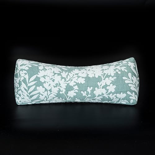 Buckwheat Neck Support Pillow Cervical Neck Cylinder Bolster Pillow,Buckwheat Hulls Adjustable Roll Pillow,Neck Pain Relief for Back and Side Sleepers Round Pillows for Lunch Break Green, 6*15 inch - color: Green