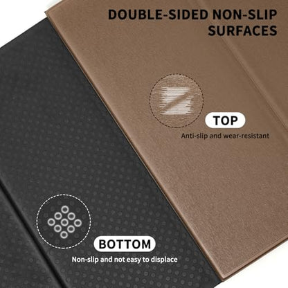 Foldable Yoga Mat Extra Large 74"×31.5" - color: Brown+Black