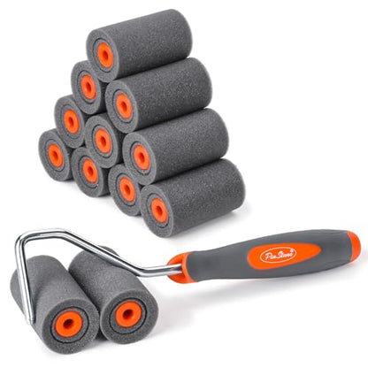 13 Pack 2" High Density Foam Paint Roller Kit for Smooth & Precision Finish