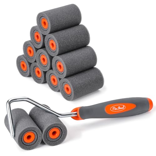 13 Pack 2" High Density Foam Paint Roller Kit for Smooth & Precision Finish