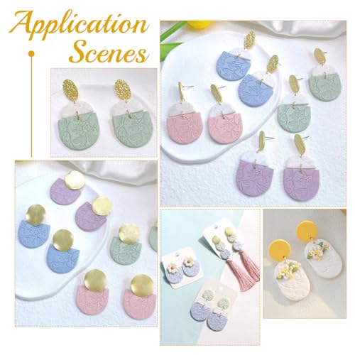 4PCS Polymer Clay Flowers Leaves Texture Sheets Set for Using with Clay Cutters, Boho Clay Texture Mats, Jewelry Making DIY Craft Tools - style: Plant and Flower Theme-4pcs