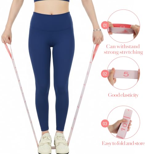 12 Loop Stretching Strap, Yoga Straps for Stretching, Dance Stretch Band Elastic Stretching Equipment for Flexibility & Fitness