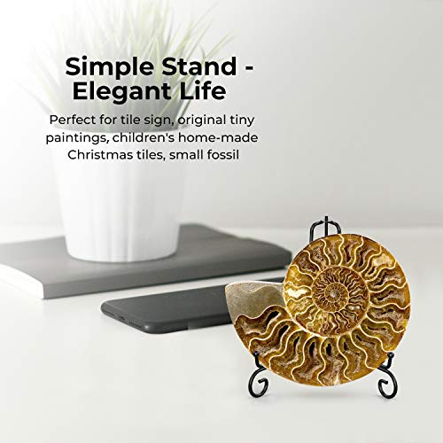 TR-LIFE Plate Stands for Display - 4 Inch Plate Holder Display Stand + Metal Easel Stand for Picture Frame, Decorative Plates, Book, Photo, Collectibles (2 Pack) - size: 4 Inch(2pcs)
