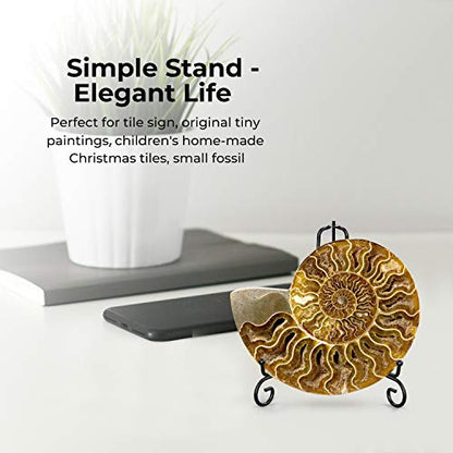 TR-LIFE Plate Stands for Display - 4 Inch Plate Holder Display Stand + Metal Easel Stand for Picture Frame, Decorative Plates, Book, Photo, Collectibles (2 Pack) - size: 4 Inch(2pcs)