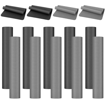 LEIFIDE 10 Pack Yoga Mat Bulk 68'' x 24'' x 4mm Thick Yoga Mat - color: Black,Gray