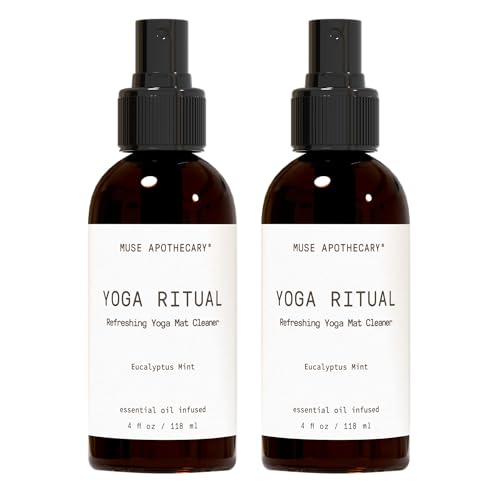 Muse Apothecary Yoga Ritual - Aromatic and Refreshing Yoga Mat Cleaner, 4 oz, Infused with Essential Oils - Eucalyptus Mint, 2 Pack - size: 4 Fl Oz (Pack of 2)