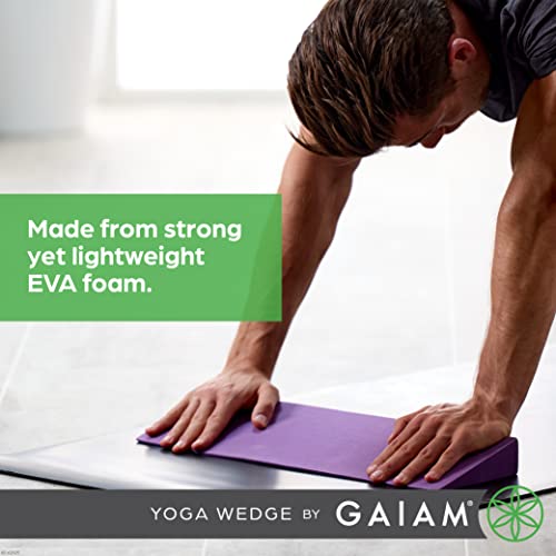 Gaiam Yoga Block Wedge, EVA Foam for Wrist & Ankle Support