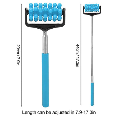 Back Scratchers, Back Massage Roller Massager, Telescopic Roller Massager, Roller Massager Massage ToolsMassage Tools Equipment(Sky Blue)