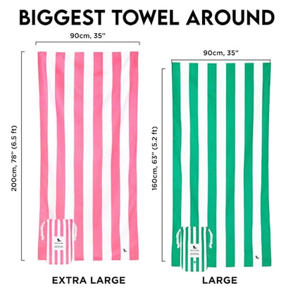 Dock & Bay Quick Dry Beach Towel - Cabana - Set of 6, Extra Large - color: Cabana - Set (6), size: Extra Large (200x90cm, 78x35")