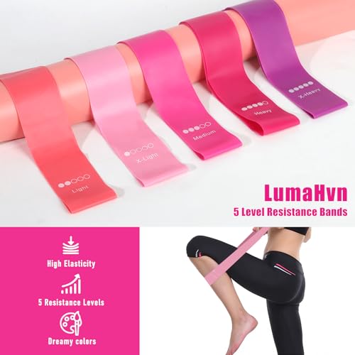 Pilates Essentials Kit for Home Workouts, Pink Pilates Equipment with Pilates Ring and Ball Set for Beginners,Workout Bands Resistance for Women, Large Yoga Ball for Pregnancy & Exercise