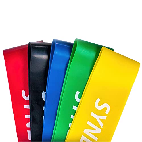 Synergee Mini Loop Bands – Resistance Bands for Home or Gym - color: a) Multicolor 5 Pack