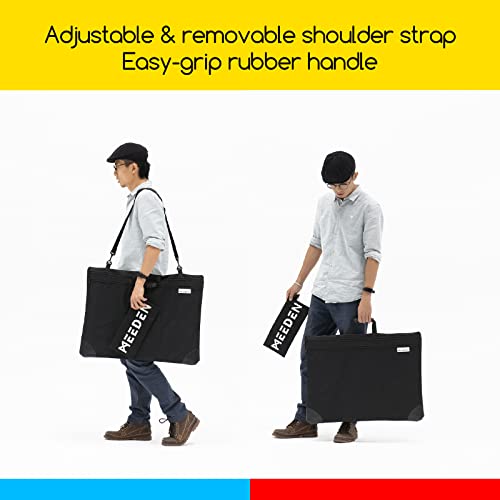 MEEDEN Art Portfolio Bag: 20 X 26 Inch Portfolio Canvas Case - Black | Light Weight Waterproof 600D Oxford Carrying Storage Case with Detachable Shoulder Strap for Canvas, Artwork, Sketching - color: Black, size: 20" X 26"