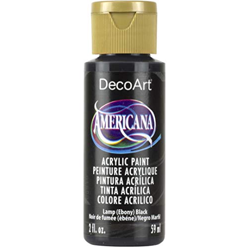DecoArt Americana Acrylic Paint, 2-Ounce, Lamp Black (DAO67-3) - color: Black, size: 2 Fl Oz (Pack of 1)