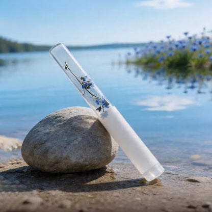 Singing Bowl Mallet Clear Acrylic Base Silicone Rubber Striker Mallet for Playing Quartz Crystal Singing Bowl with Bundle Pocket(Floral) - color: Clear