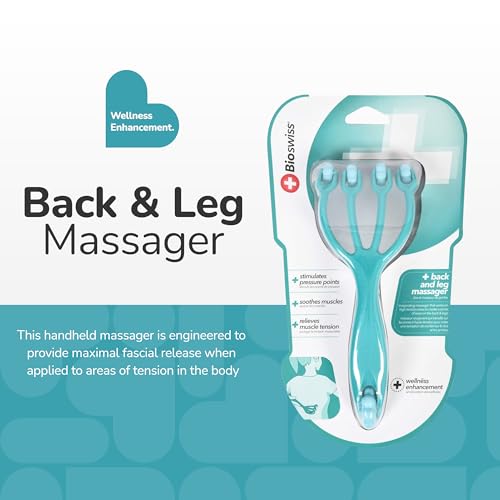 BioSwiss Claw Massage Roller, Handheld Muscle Massager with 5 Rotating Heads for Back, Legs, and Shoulder - style: Roller Claw