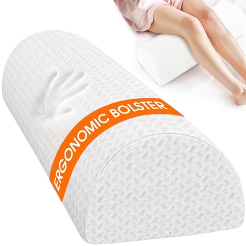 Knee Pillow for Side Sleepers, Leg Pillow for Back & Sciatica Pain(White,L) - color: White, size: Large