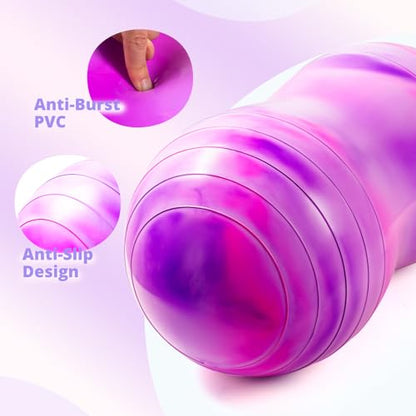 18''/20'' Peanut Ball for Kids & Adults, Anti-Burst Exercise Ball - color: Purple-pink, size: 18''(45cm*90cm)